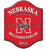 Nebraska Cornhuskers Vintage Style Billiard Parlor Sign