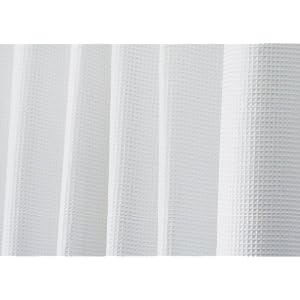 - White Shower Curtain Long White Waffle - 72 x 84
