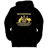 Rowing AUSTRALIA Sports Mens Hoodie (Black, Sizes X-Small - XXX-Large)
