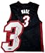 Dwyane Wade Autographed/Hand Signed Miami Heat Black Replica Basketball Jersey