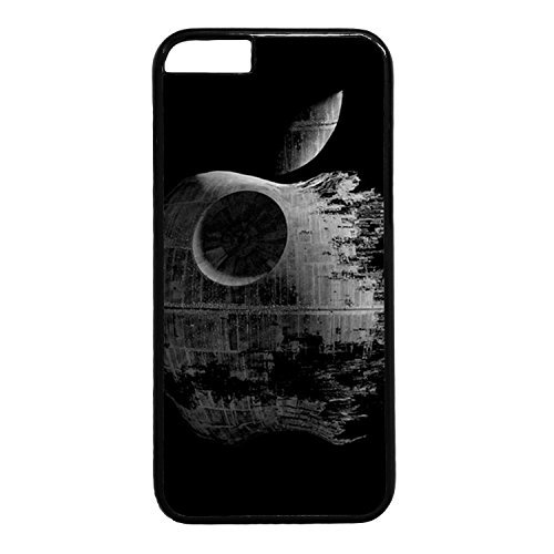 Apple and Star Wars Death Star Inspired Pattern Design for Iphone 6 Plus Case 5.5 inch Case in PC Black Material
