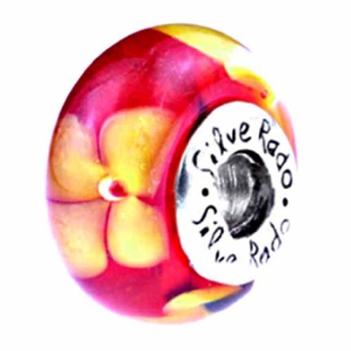 Silverado Silver Murano Glass Hawaiian Bead Charm FL04