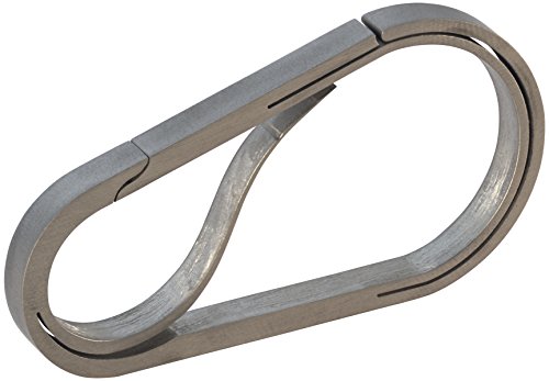 Bico Keyklipz Men's Tear Drop Titanium Keychain Carabiner, One Size, Silver