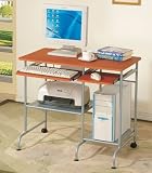 Review TheFurnitureSource  / Oak and Chrome Finish COMPUTER DESK / WORKSTATION