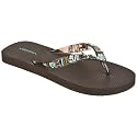 Women's Xhilaration&reg; Leta Beaded Flip Flops - Brown