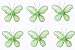 2 Green Mini Glitter Butterfly 6pc nylon hanging ceiling wall baby nursery room wedding decor