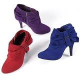Brinley Co Womens Buckle Accent High Heel Bootie