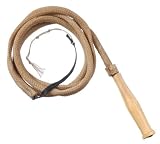 Waxed Braided Nylon Bull Whip - Natural - 8'
