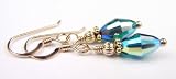 May Emerald Gold Filled Swarovski Crystal Beaded Birthstone Earrings