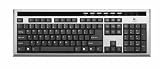 Logitech 967568-0403 OEM Usb Ultra X-Flat Spill Resistant Media Keyboard - Black/Silver