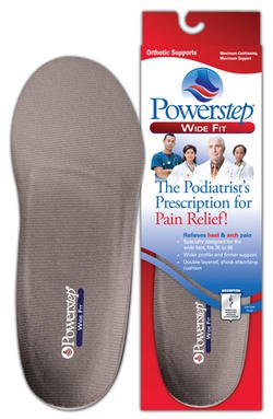 Powerstep Wide Fit Full Length Orthotic Arch Supports Shoe Insoles Inserts (#G M 10-10.5 / W 12-12.5) On Sale