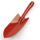 uxcell 庭こてシャベル　移植コテ　スコップ　ハンドルシャベル　メタル製　ガーデンこてシャベル　レッド　パーツ　庭作り