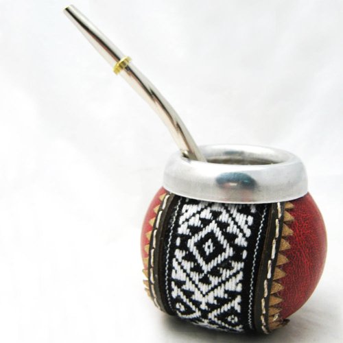 ARGENTINA MATE GOURD YERBA TEA WITH STRAW BOMBILLA KIT DIET HEALTHY DRINK 0218 R On Sale