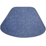 Blue Suede Wedge-Shaped Placemat for Round Tables