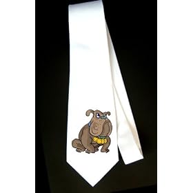 Party Decoration Necktie with animal, watchdog, animals, guard, dog, Bulldog
