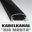 DESIGN ALU KABELKANAL "BIG MOUTH" LCD & PLASMA KLAVIERLACK SCHWARZ 75CM