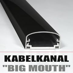 DESIGN ALU KABELKANAL "BIG MOUTH" LCD & PLASMA KLAVIERLACK SCHWARZ 50CM