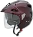 AFX FX-50 Open Face Motorcycle Helmet w/ Shield and Visor Wine