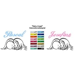 Aufkleber - Set ***Baby Engel + Name*** Motiv,- & Schriftzugfarben k�nnen frei gew�hlt werden!