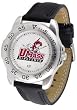 Massachusetts Minutemen Suntime Mens Sports Watch w/ Leather Band - NCAA College Athletics