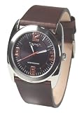 Bench BC0048 Gents Quartz Analogue with Black Sunray Dial and Brown Strap Watch