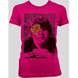 John Lennon 'Imagine - Yellow Flower' Juniors Pink Tee