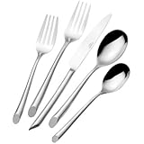 Towle Living T8613200 Wave 20-Piece Stainless Steel Flatware Set, Service for 4