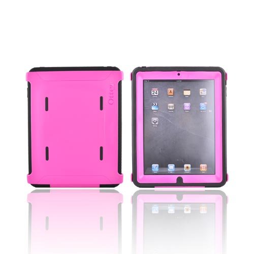 PINK BLACK Otterbox Defender Hard Case Cover w Screen Protector For iPad 1