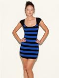 GUESS Zoe Cap-Sleeve Striped Dress