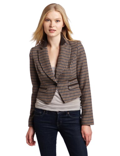 Dept Denim Department Women's Peid De Coco Tweed Blazer, Wood Ash, Small