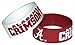 NCAA Alabama Crimson Tide Wide Band Silicone Bracelet (Pack of 2), Team Color