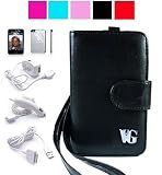 Ipod touch data cable + wall charger + car charger + 3rd generation ipod touch carrying case + screen protector kit + cloth (Ipod 2G, Wallet Black)