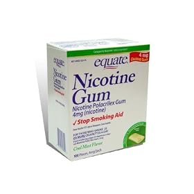 Equate Nicotine Gum Polacrilex 2 mg Mint Flavor, 100-Piece Box