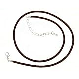 Necklace Cord For Pendants - D44 - Brown Velvet Flock - 16