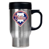 Philadelphia Phillies Stainless Steel Travel Mug - Primary Logo MLB Baseball