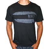 RVCA Logo Mens Graphic Print Surf Surfer Skate Skateboard Artist T-Shirt Tee Top Black