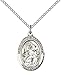 F A Dumont Church Supplies Sterling Silver St. Gabriel The Archangel Pendant with 18