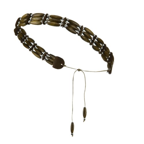 3 Strand Beaded Hat Band - Dirty Wood OSFM