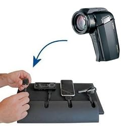 Gomadic Universal Charging Station for the Sanyo Camcorder VPC-HD1010 and many other mobile devices - uses Gomadic TipExchange Technology - 4 tips included