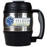 NBA Golden State Warriors 52-Ounce Stainless Steel Macho Travel Mug with Bottle Opener