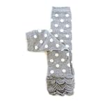 Ema Jane - Gray (White Polka Dots with Ruffle) Leggings