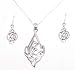 Sterling Silver Celtic Knot Tri Star Pendant Necklace and Earring Set
