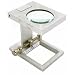 5x Folding Magnifier Coin Stamp Eye Loupe & Scale Tool