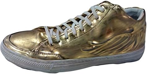 Robins Jean Men's Wings Mid Top Hitmen Sneakers SM406M Gold 10