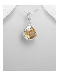 CZ Pendant Necklace In 92.5 Sterling Silver