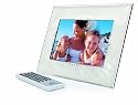 jWIN JP197 7-Inch Digital Picture Frame with Pearl White Finish