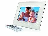 jWIN JP197 7-Inch Digital Picture Frame with Pearl White Finish