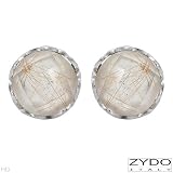 ZYDO! Made in Italy Wonderful Earrings with 34.50ctw Super Clean FG/VVS Diamonds and Rutilated Quartz Made of 18K Gold