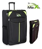 Cabin Max Global - Extra Large 107L Lightweight Folding Trolley Suitcase Luggage 71 x 46 x 33cm - FREE Champneys travel kit for every order