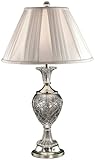 IMAGE OF Dale Tiffany GT70463 Yorktown Table Lamp, Brushed Nickel and Fabric Shade